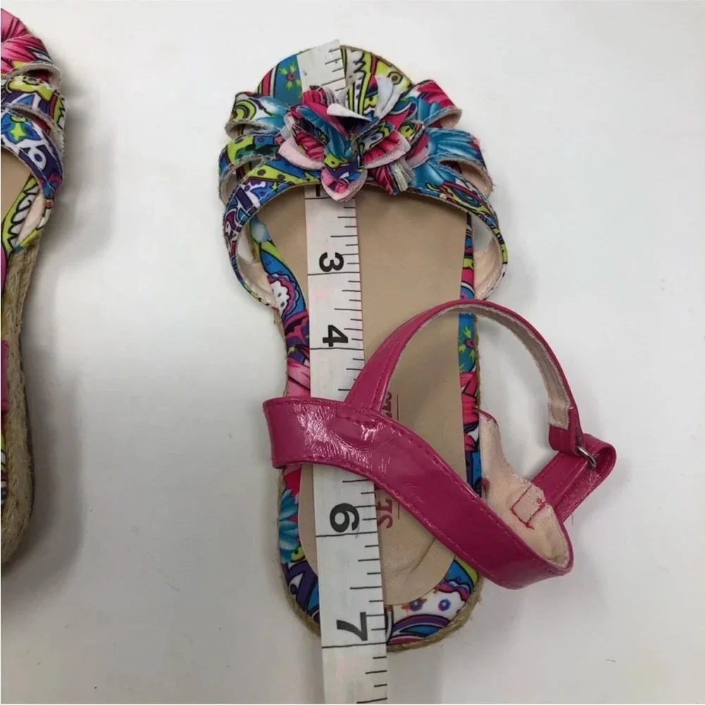 Seychelles Sandals Toddler Girl Size 7 Espadrille Pink Floral Print Summer